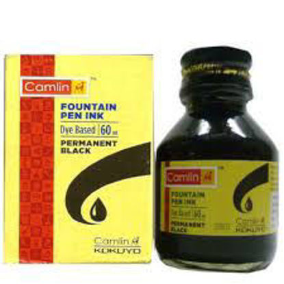 Picture of Camlin Fountain Pen Ink Black (60 ml)
