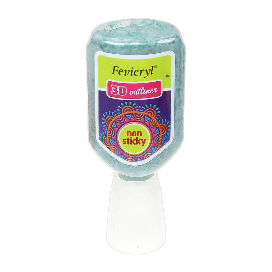 Picture of Fevicryl Non-sticky 3D Cone Outliner - Glitter Green - 20ml