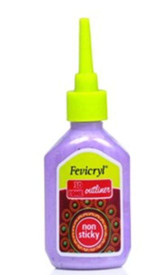 Picture of Fevicryl Non-sticky 3D Cone Outliner - Pearl Lilac- 20ml