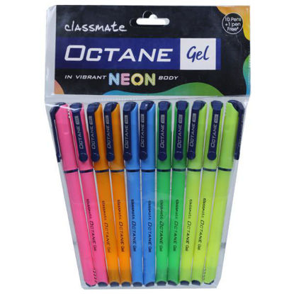 Picture of Classmate Octane Blue Gel Pen in Vibrant NEON Body