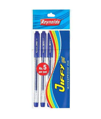 Picture of Jiffy Gel Pen Blue Pack Of 5Pc