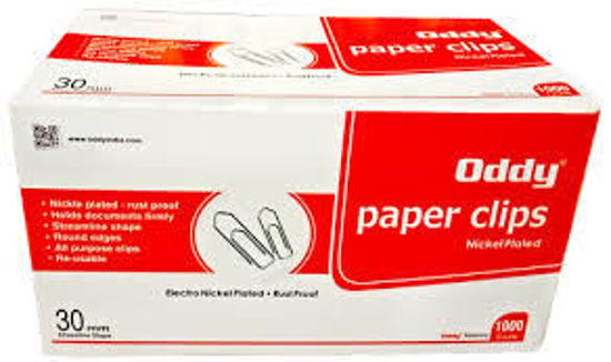 Picture of Oddy Nickle Plated Paper Clips 30mm (100 Pc.)