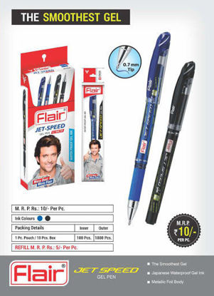 Picture of Flair Jet Speed Blue Gel Pen