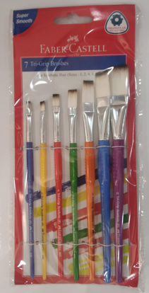 Picture of Faber Castell - 7 - Tri-Grip Flat Brushes