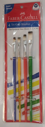 Picture of Fabel Castell 4 - Tri-Grip Flat Brushes