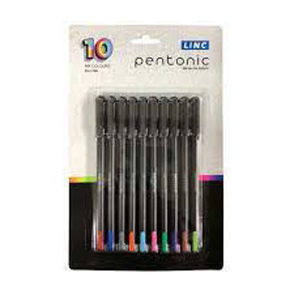 Picture of Pentonic Coloured Ball Pens - Set of 10
