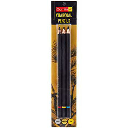 Picture of Camlin Charcoal Pencils - Pack of 3 Pc.