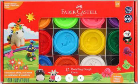 Picture of Faber Castell Clay -12 Shades Modelling Dough - 600gms
