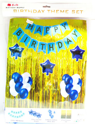 Picture of Happy Birthday Theme Set - Golden - Blue