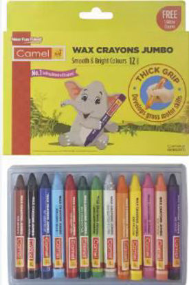 Picture of Camel Wax Crayons Jumbo 12 Shades
