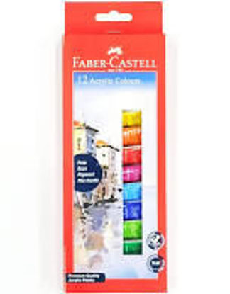 Picture of Faber Castell - Acrylic Paint -12 Colour - 9ml