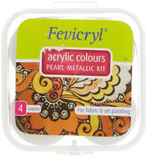 Picture of Fevicryl- Acrylic 4 Shades- Pearl Metalic Kit