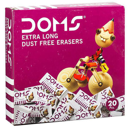 Picture of Doms Extra long dust free eraser (Pack of 20 Pc.)
