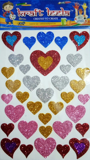 Picture of Heart Shape - Glitter Foam - Sticker