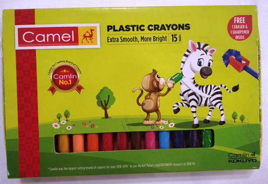 Picture of Camel Plastic Crayons - 15 Shades