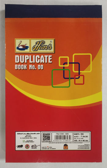 Picture of Hans Duplicate Notebook No. 00 - 11 X 18 cm.