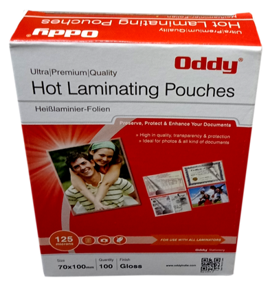 Picture of Oddy A4 Hot Glossy Lamination Pouch 125 Microns