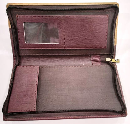 Picture of Leather Cheque Holder - Brown - Superior Quality-3_1