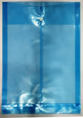 Picture of Blue - Horizontal Clear Bag with Button at Top