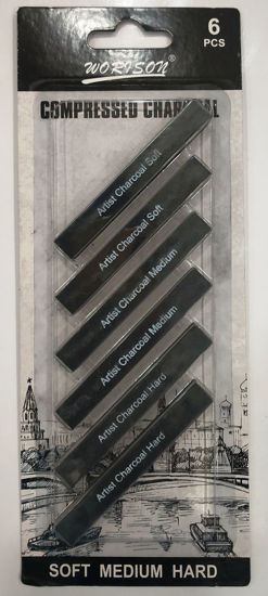 Picture of Worison Compressed Charcoals  - 6 Pieces