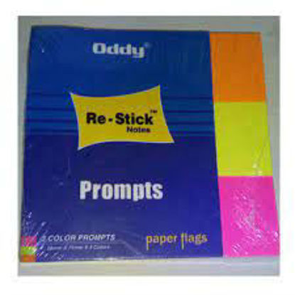 Picture of Oddy Paper Flags (Sticky Notes) : 25 mm X 75 mm X 3 colours(40 X 3 = 120 Sheets)