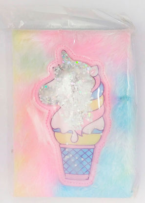 Picture of Unicorn with Sparkles Fur Pink - A5 Diary
