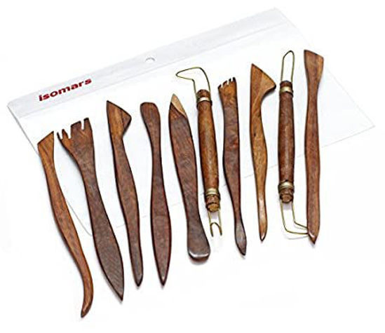 Picture of Isomars clay modelling tool set-Brown