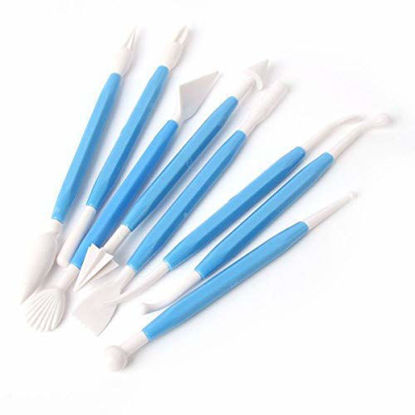 Picture of Set of 8 Pieces Sugarcraft Plastic Carving Modelling Tools Kit