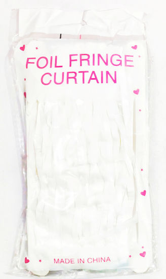 Picture of Foil Fringe Curtain - White