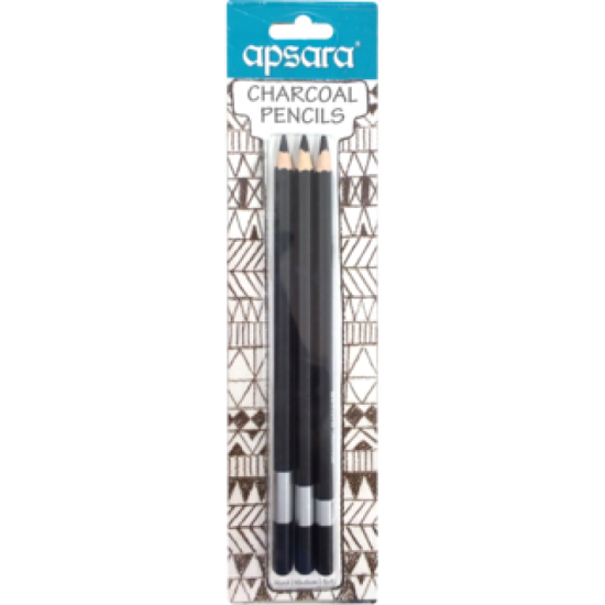 Picture of Apsara Charcoal Pencils - Pack of 3 Pc.