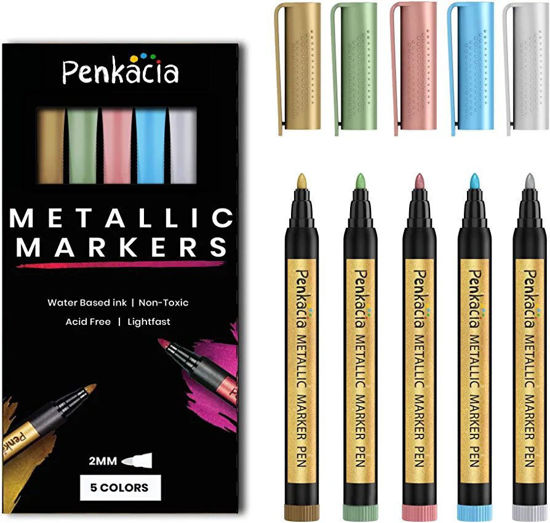 Picture of Mettalic Marker Pen - Set of 5 Pc.