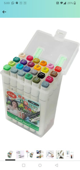 Picture of Touchcool Marker 24 Shades - Dual Tip (Flat & Round)