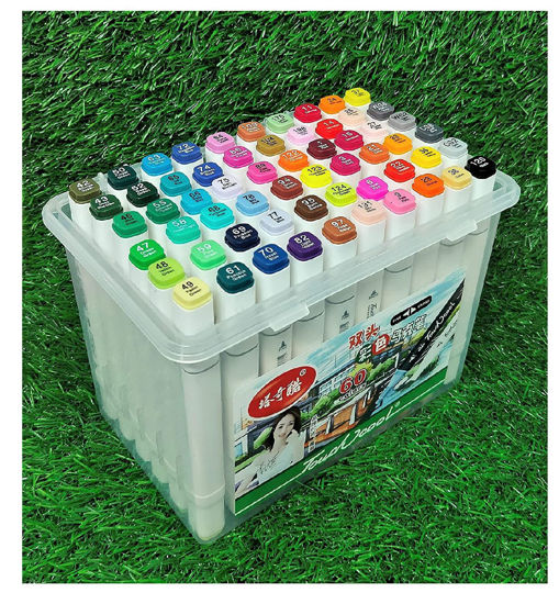 Picture of Touchcool Marker 60 Shades - Dual Tip (Flat & Round)