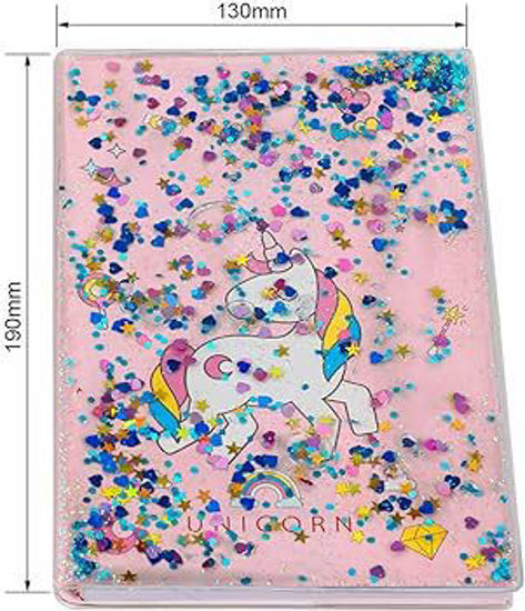 Picture of Siccoma Quicksand Glitter Liquid Floating Unicorn Diary